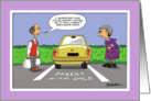 Parent With Child Parking- Funny Birthday For Mother Cartoon Card