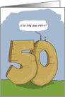 The Big Fifty- Funny Happy Birthday Comic Cartoon Card