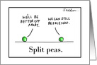 Split Peas Funny Break Up Announcement Cartoon card