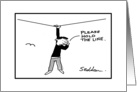 Please Hold The Line Funny Birthday Comic Cartoon card