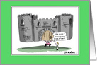 Just Holding The Fort Funny Comic Cartoon Thank you for Help card