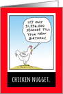 Chicken Nugget Funny Comic Cartoon card