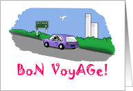 Fly Drive- Funny Bon Voyage Comic Cartoon Card
