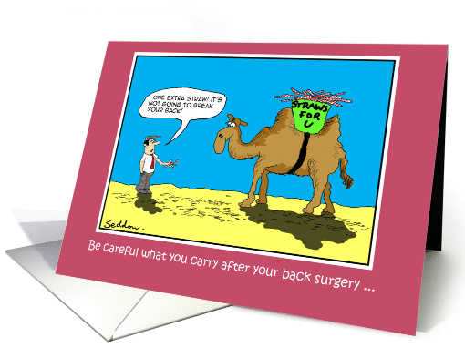 Back Surgery Humour- Funny Comic Cartoon card (1418492)
