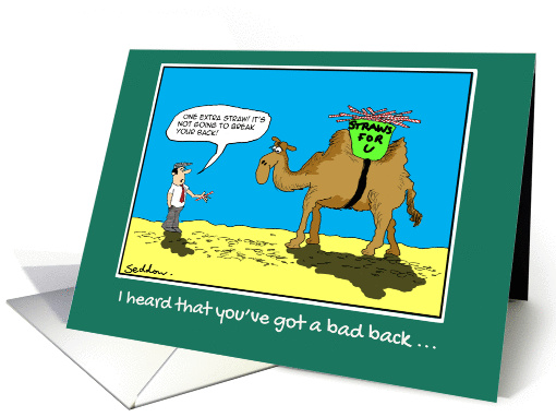 Bad back - Funny Comic Cartoon card (1418496)