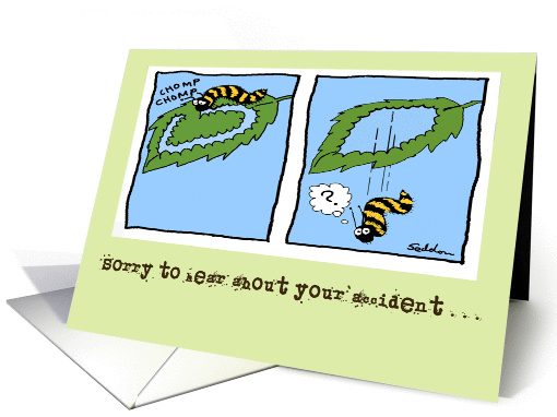 Sorry To Hear About Your Accident - Funny Comic Cartoon card (1418498)