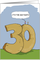 The Big Thirty- Funny Happy Birthday Comic Cartoon Card