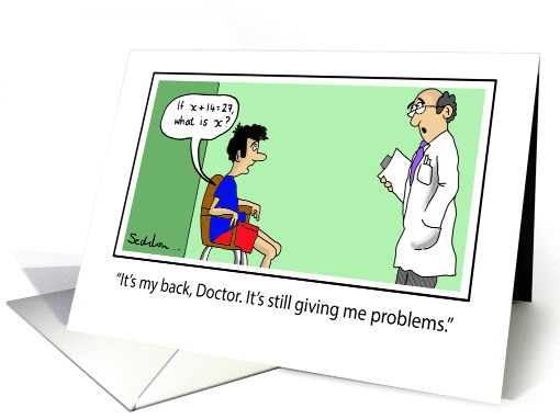 Back Surgery-Funny Doctor And Patient Cartoon card (1461298)