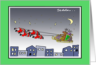 Santa Pulling Sleigh...