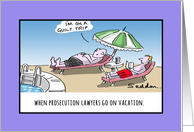 Funny Lawyer Birthday Comic Cartoon card
