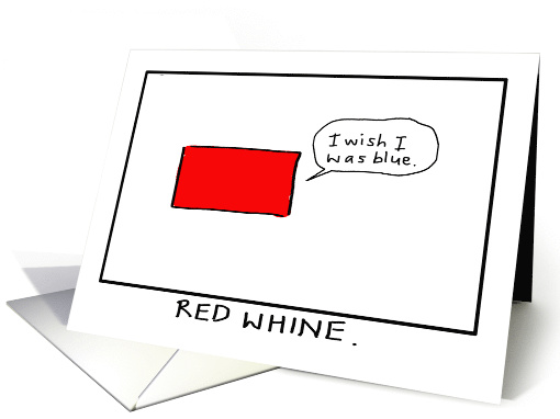 Red Whine Funny Birthday Cartoon card (1594362)