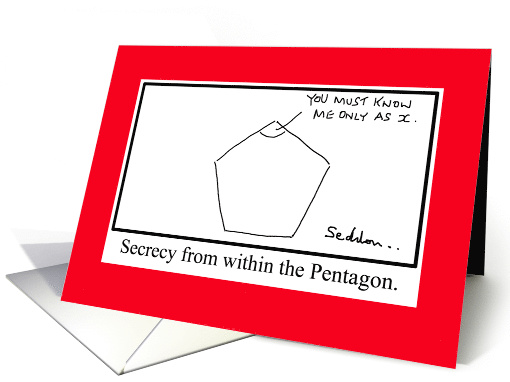 Secrecy From Within The Pentagon Funny Birthday Cartoon card (1594368)