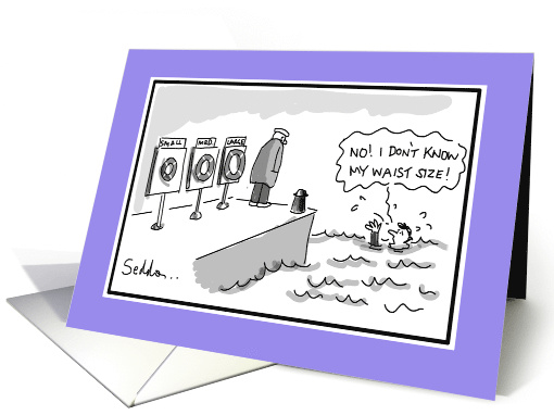 One Size Fits All Funny Birthday Cartoon card (1594436)
