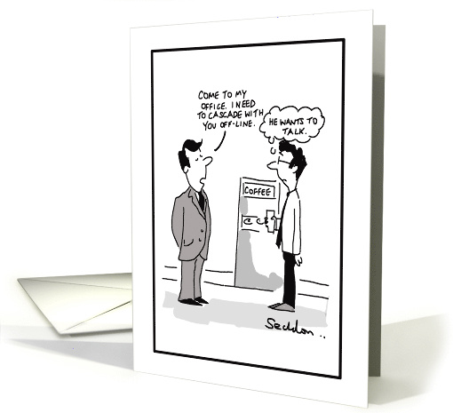 Boss Jargon Funny Birthday Comic Cartoon card (1594492)