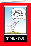 Chicken Nugget Funny Comic Cartoon card