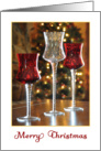Merry Christmas Glass Candle Holders card