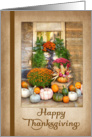 Happy Thanksgiving - Pumpkins, Gourds, Mums card