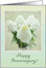 Happy Anniversary - Hydrangea flowers card