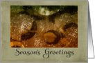 Business Season’s Greetings - Glitzy Gold Christmas tree ornaments card