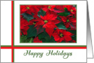 Business Happy Holidays - Poinsettias card