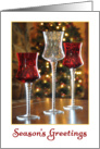 Business Season’s Greetings Glass Candle Holders card