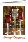 Happy Christmas Glass Candle Holders card
