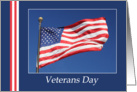 Veterans Day - November 11th - US Flag card