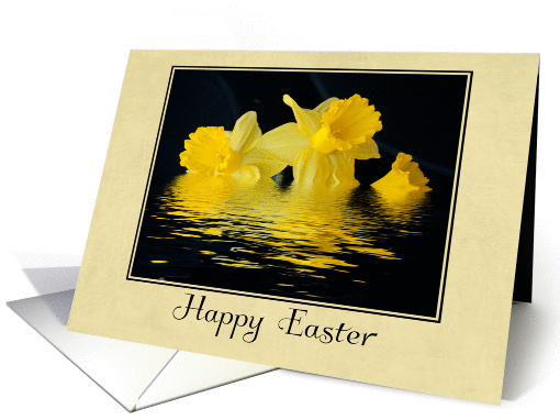 Happy Easter - Floating Yellow Daffodils card (1391224)
