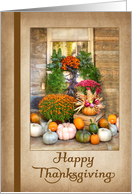 Happy Thanksgiving - Pumpkins, Gourds, Mums card