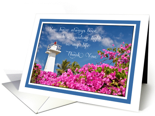Thank You - Guiding light Lighthouse card (1391966)