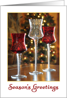 Business Season’s Greetings Glass Candle Holders card