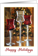 Business Happy Holidays Glass Candle Holders card