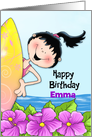 Surfin’ Girl Birthday card