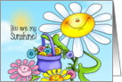 Happy Sunshine and Smiling Flowers card