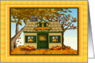 Warm and Cozy Pumpkin Pie Cottage card