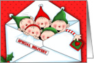 Special Delivery Christmas Elves card