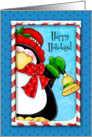 Ring in the Season with a Holiday Penguin card