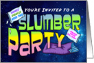 Games and Giggles Slumber Party Invitation card