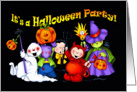 Time for Tricks and Lots of Halloween Treats Party card