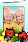 Giggles and Ladybug Hugs Photo Card