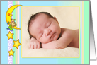 Teddy Bear Moon and Baby Stars Thank You Photo Card