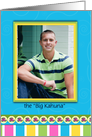 Summer Cabana Stripes and Pineapple Slices Photo Card