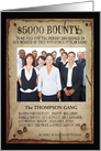 Outlaw Party Gang Wanted Poster Photo Card Invitation card