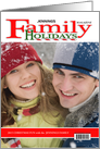 Family Holidays Mock Magazine Cover Photo Card