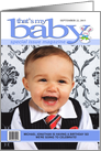 That’s My Baby Boy Mock Magazine Cover Photo Card