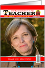 Extraordinary Teacher Mock Magazine Cover Photo Card