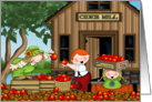 Autumn Apple Kids Greetings from Happyville card