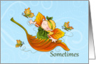 Autumn Pixie Joys Hang in There Encouragement card