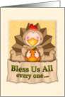 Thanksgiving Baby Turkey Blessings card