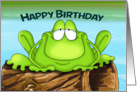 Happy Birthday Croaker Frog card